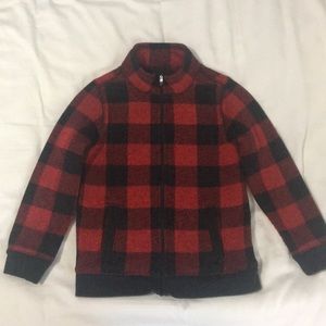 Super Soft Red Plaid OshKosh Fleece - Full Zip